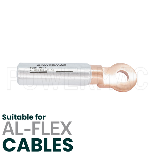 95mm M12 Flexible Bi-metal Cable Lug