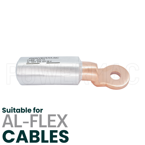 240mm M12 Flexible Bi-metal Cable Lug