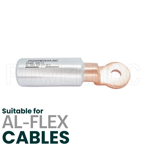 300mm M12 Flexible Bi-metal Cable Lug