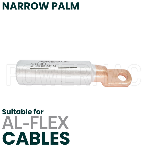 95mm M8 Flexible Bi-metal Narrow Palm Circuit Breaker Lug