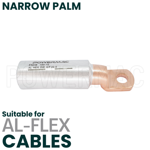 150mm M10 Flexible Bi-metal Narrow Palm Circuit Breaker Lug