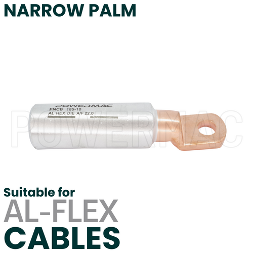 185mm M10 Flexible Bi-metal Narrow Palm Circuit Breaker Lug
