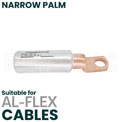 300mm M16 Flexible Bi-metal Narrow Palm Circuit Breaker Lug