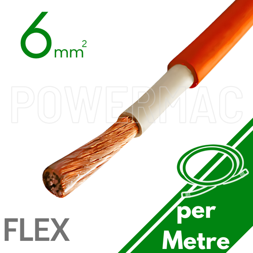 6mm Orange Flexible Copper 110°C SDI