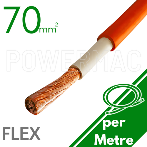 70mm Orange Flexible Copper 110°C SDI