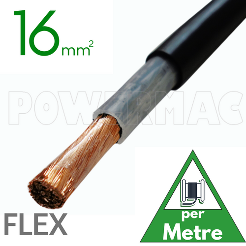 16mm Black Flexible Copper XLPE PVC 90C SDI