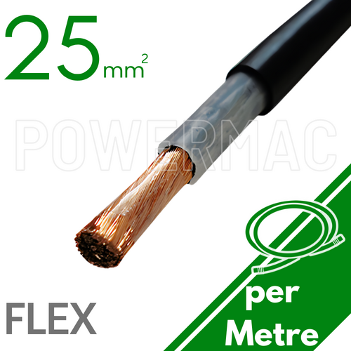 25mm Black Flexible Copper XLPE PVC 90C SDI