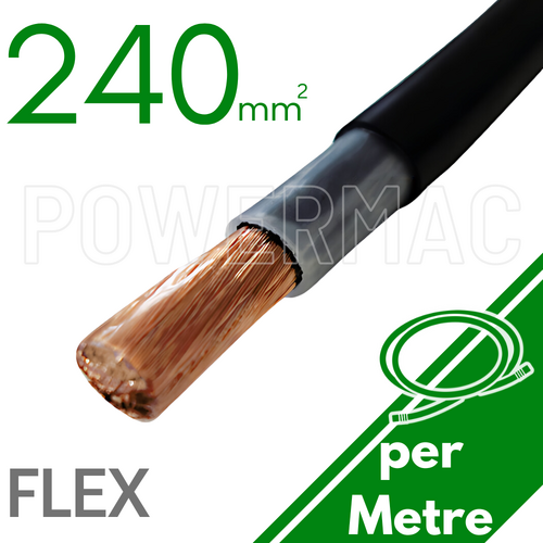 240mm Black Flexible Copper XLPE PVC 90C SDI
