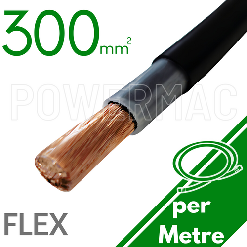 300mm Black Flexible Copper XLPE PVC 90C SDI