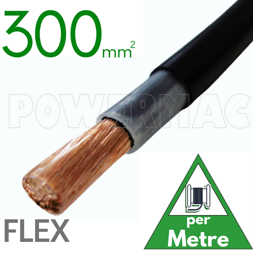 300mm Black Flexible Copper XLPE PVC 90C SDI