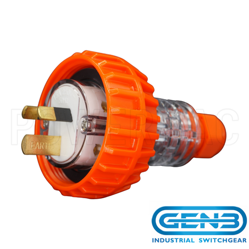 GEN3 Plug Striaght 3 Pin 15amp Flat IP66