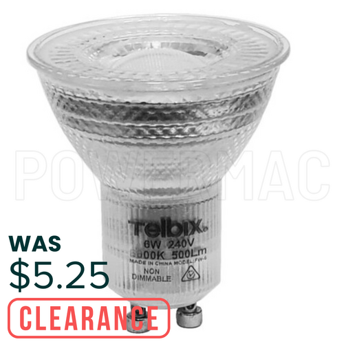 GU10 LED Bulb 6W - 6000K (500 LM)