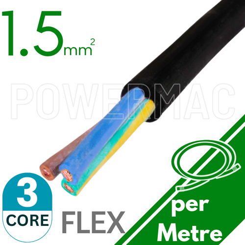 1.5mm 3C Rubber Flexible Copper Cable H07RNF
