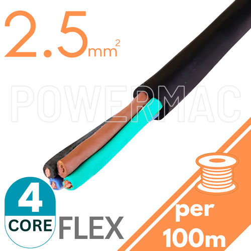 2.5mm 4C Rubber Flexible Copper Cable H07RNF