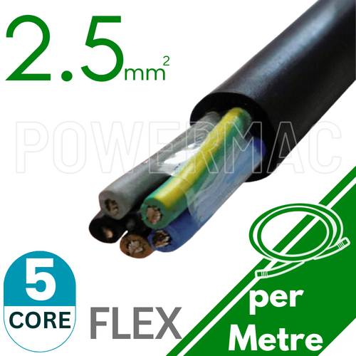 2.5mm 5C Rubber Flexible Copper Cable H07RNF