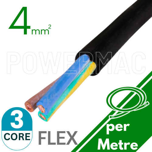 4mm 3C Rubber Flexible Copper Cable H07RNF