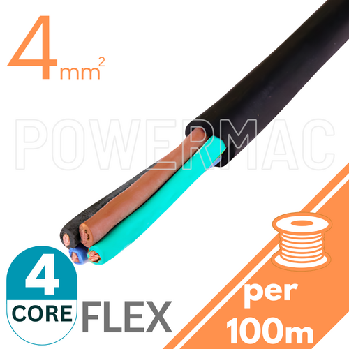 4mm 4C Rubber Flexible Copper Cable H07RNF