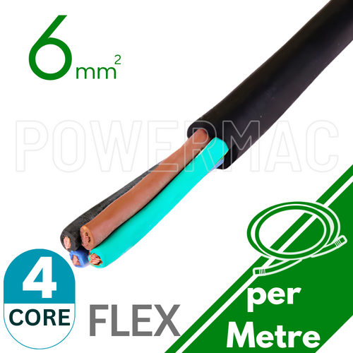 6mm 4C Rubber Flexible Copper Cable H07RNF