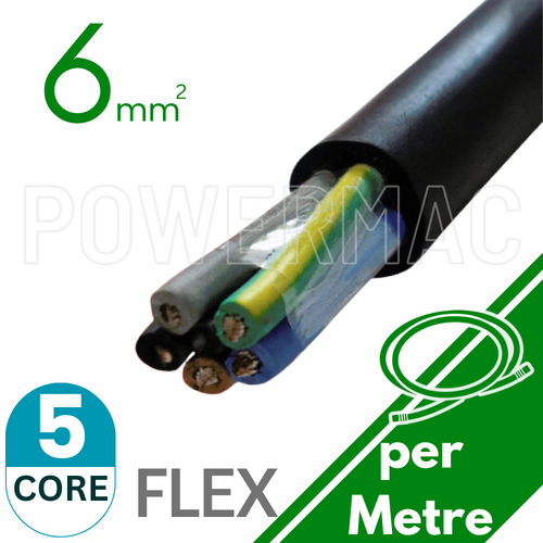 6mm 5C Rubber Flexible Copper Cable H07RNF