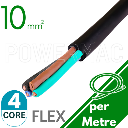 10mm 4C Rubber Flexible Copper Cable H07RNF