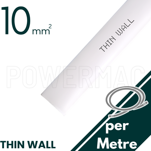10mm - 5mm White Thin Wall Heat Shrink - 1m Length