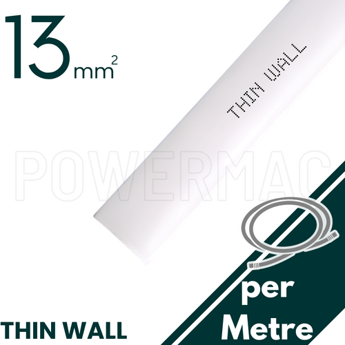 13mm - 6.5mm White Thin Wall Heat Shrink - 1m Length