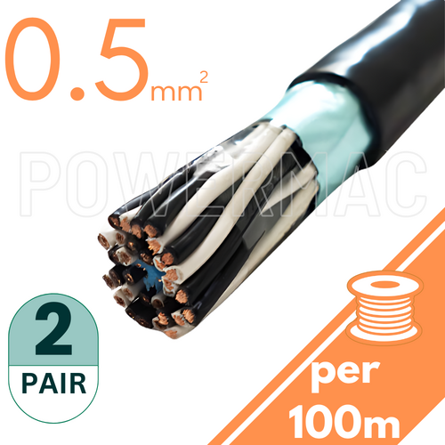 0.5mm 2 Pair Instrumentation PVC/OS 110V