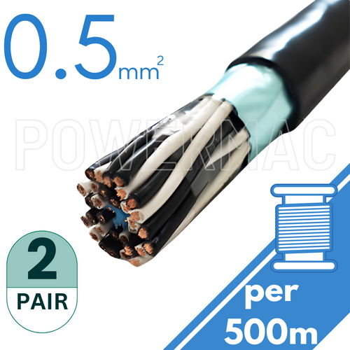 0.5mm 2 Pair Instrumentation PVC/OS 110V