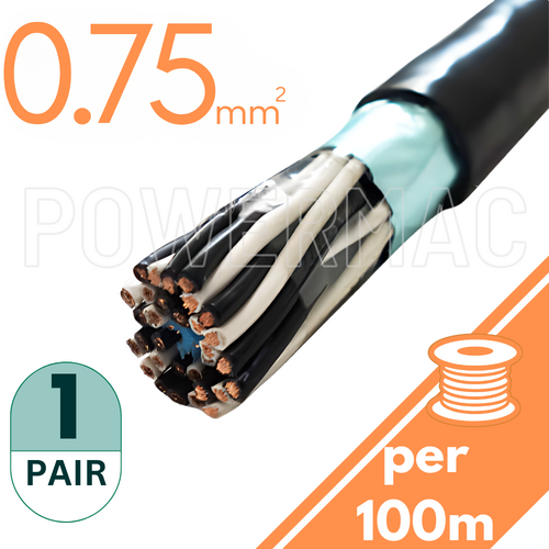 0.75mm 1 Pair Instrumentation PVC/OS 110V
