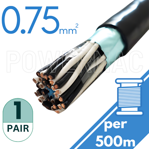 0.75mm 1 Pair Instrumentation PVC/OS 110V