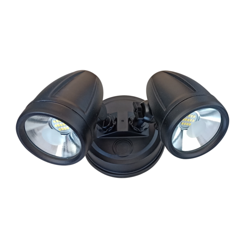 ILLUME Outdoor Black Double Spotlight LED 2 x 10W