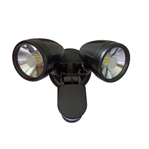 Illume Outdoor Black Double Spotlight LED 2 x 10w With Sensor