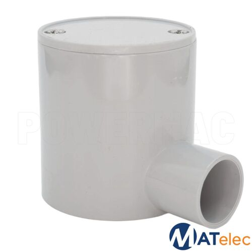 25mm One Way Deep Junction Box PVC Grey