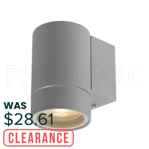 Aluminium Exterior Wall Light, 6w Silver - Excl. Globe