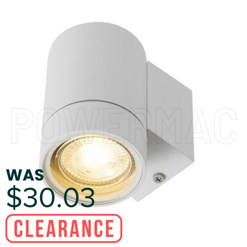 Aluminium Exterior Wall Light, 6w White - Excl. Globe