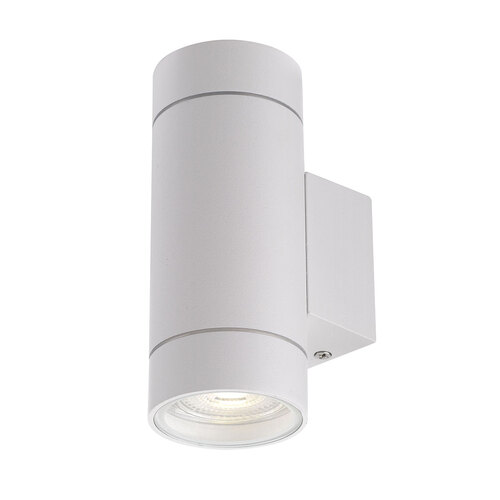 Aluminium Exterior Wall Up/Down Two Light, 12w White - Excl. Globe