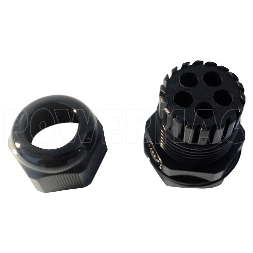 25mm Nylon Multi-hole Cable Gland - 5 x 5.0mm Holes