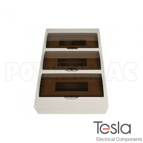 Tesla 36 Pole Plastic Distribution Board Load Centre Surface Mount