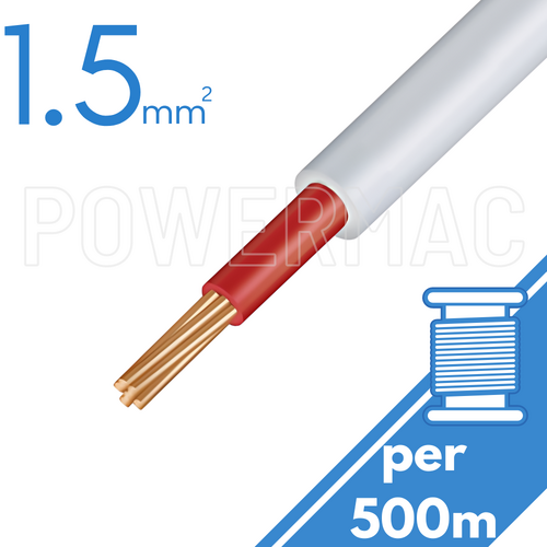 1.5mm 1C SDI Red/White PVC/PVC  450/750V