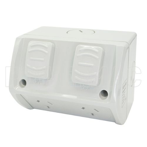Double GPO IP53 10a 250v Grey