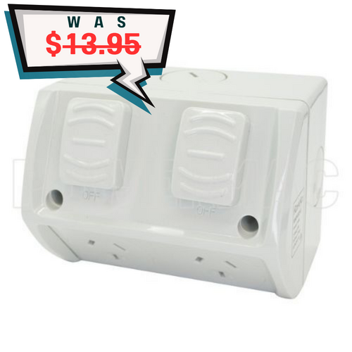 Double GPO IP53 10a 250v Grey