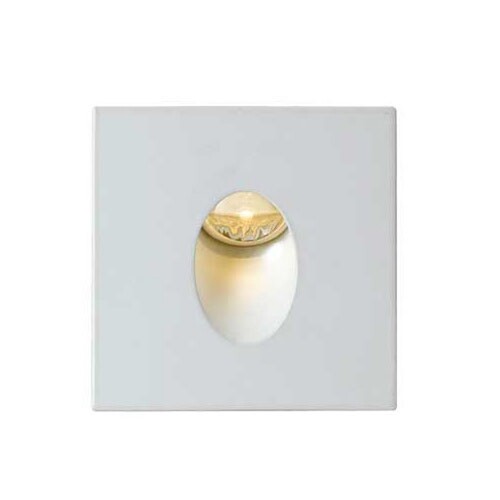 LED Recess Interior Wall Light, 3W Square 4000k + Snap White