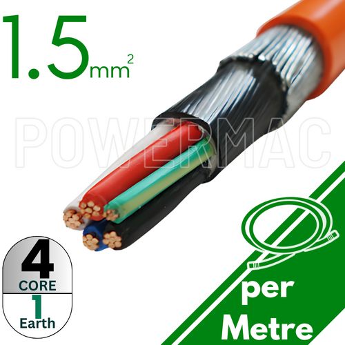 1.5mm 4C+E Steel Wire Armoured Cable PVC/PVC/SWA/PVC 1kV