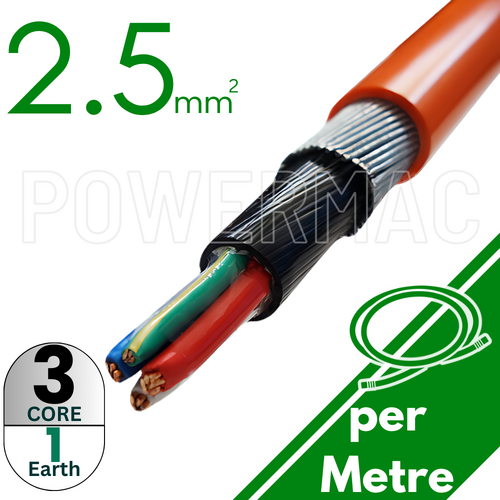 2.5mm 3C+E Steel Wire Armoured Cable PVC/PVC/SWA/PVC 1kV