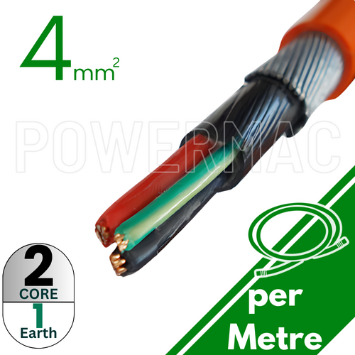 4mm 2C+E Steel Wire Armoured Cable PVC/PVC/SWA/PVC 1kV