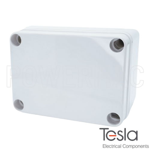 80mm x 110mm x 70mm Polycarbonate Enclosure with Lid and Internal Mounting Plate - Grey