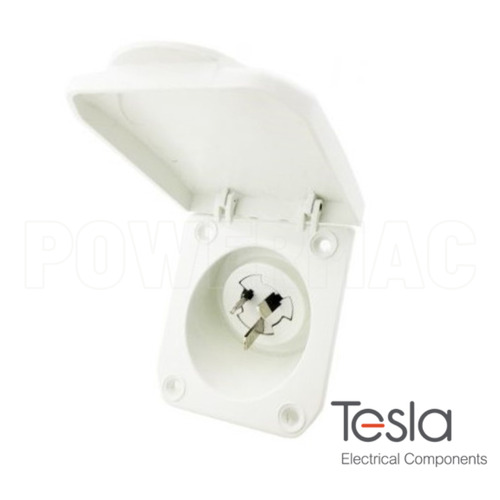 10Amp Caravan Inlet White