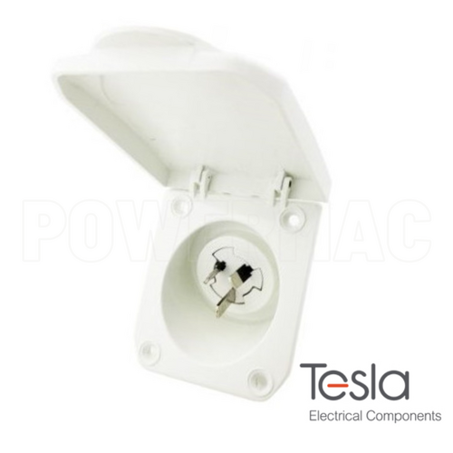 15Amp Caravan Inlet White