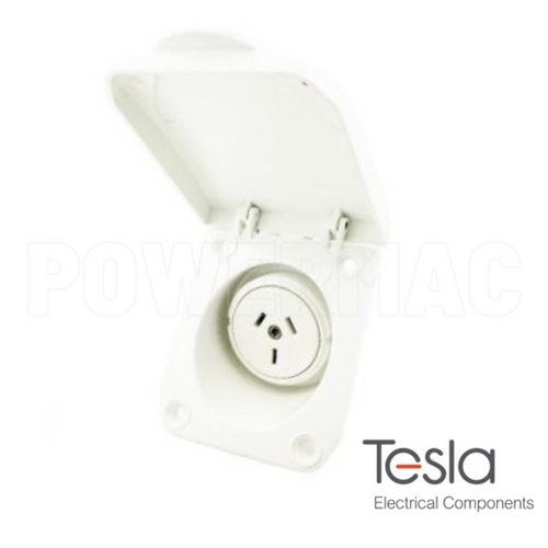 15Amp Caravan Outlet White
