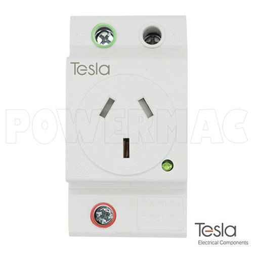 Tesla 10 Amp Double Pole Din Mounted Auto-Switched GPO